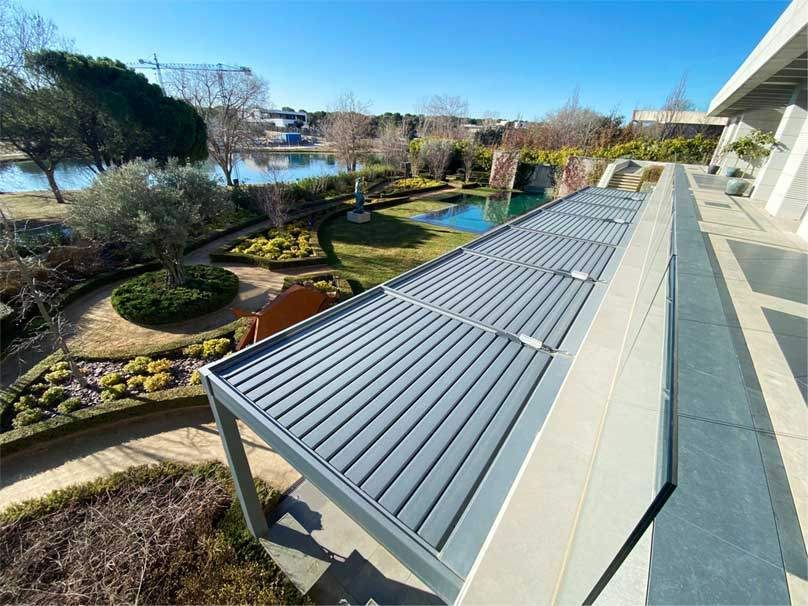 Detalle pérgola bioclimática
